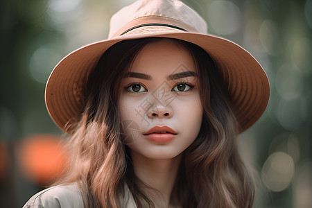 认真看着镜头的女子图片