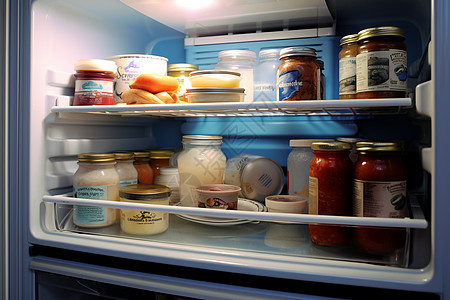 冰箱里的保鲜食物图片