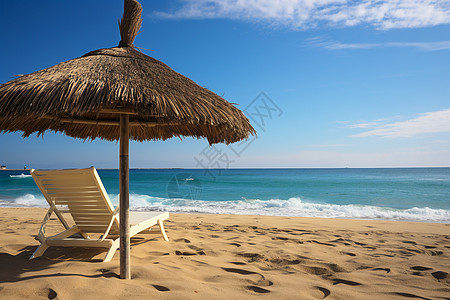 沙滩休息区域背景图片