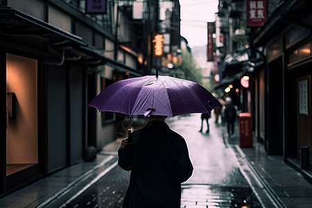 街道上行走的女士图片