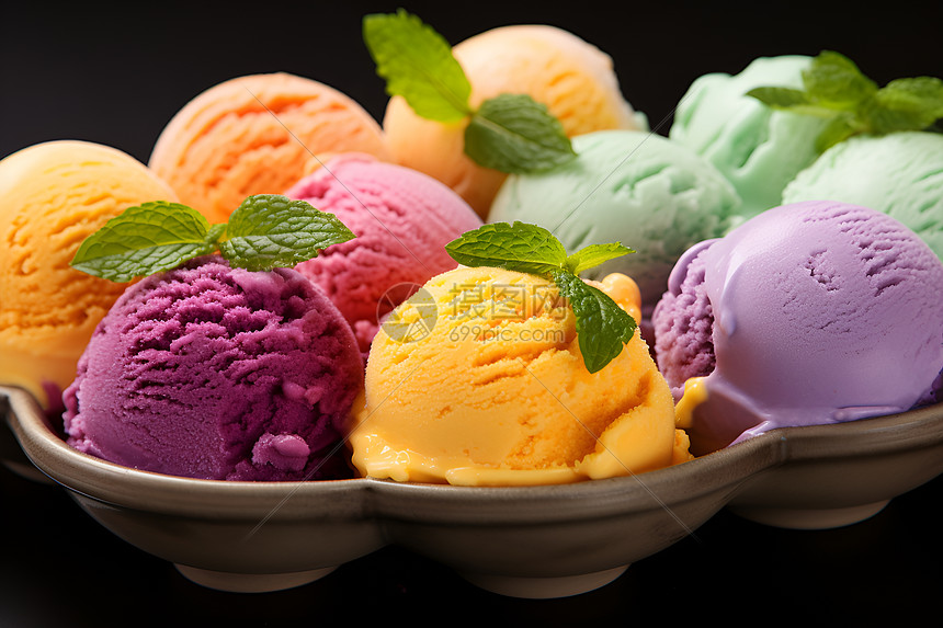 彩色的冰淇图片