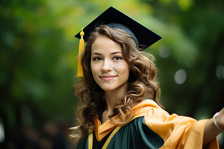 学士服下的女人图片