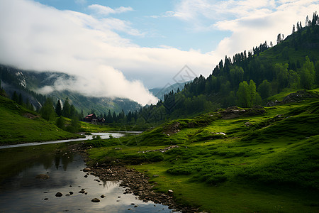 青山绿水的风景图片