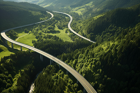 风景如诗的乡村公路高清图片