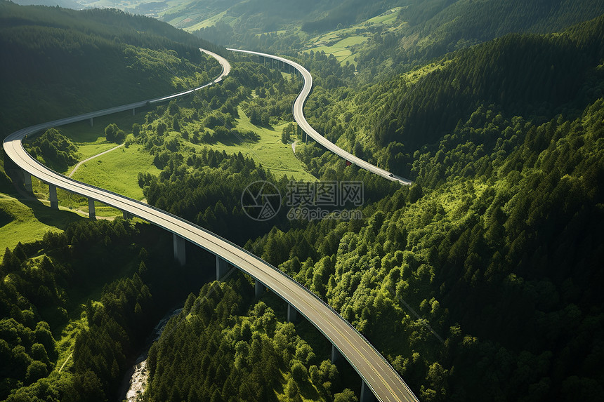 风景如诗的乡村公路图片