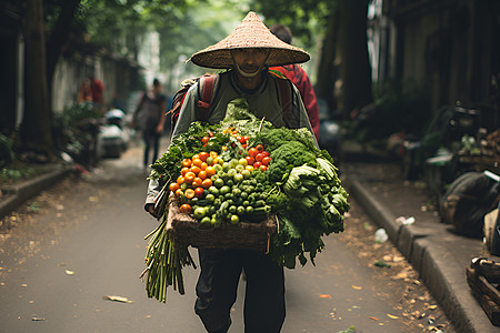 贩卖新鲜蔬菜图片