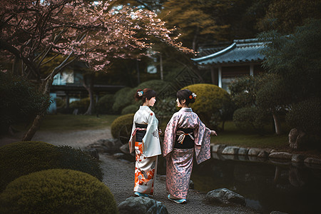 日本传统和服女性图片