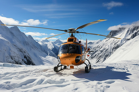 雪山上的飞机高清图片