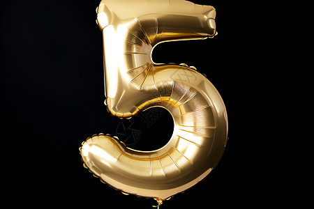 庆祝生日的数字5气球背景