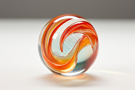 透明晶莹的漩涡玻璃球背景图片
