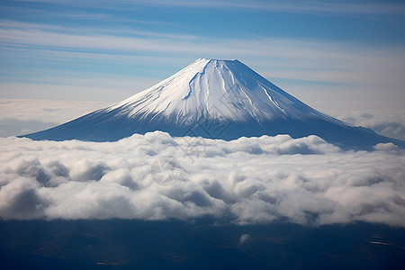 富士山和云朵图片