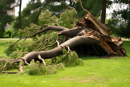 暴风雨过后的树木图片