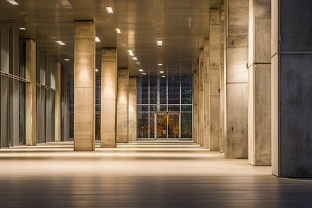 空旷的现代商务大楼建筑图片