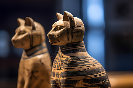 古老的埃及文化雕像高清图片