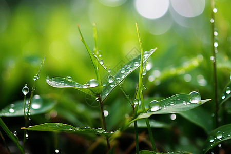 植物与露珠图片