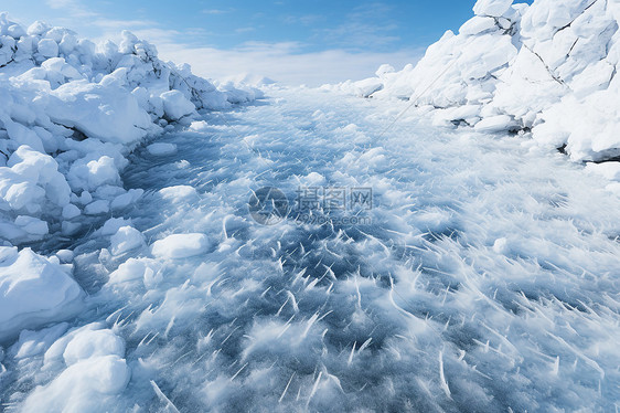 冰天雪地冰湖图片