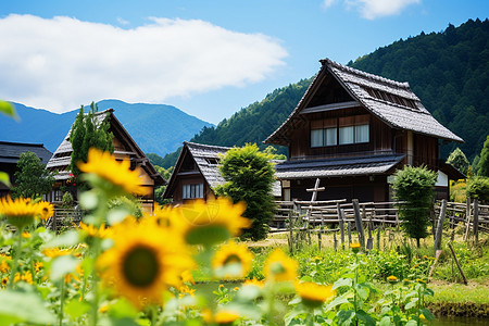 夏日阳光下的美丽田野图片