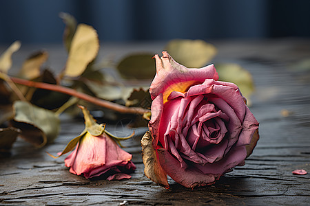 枯萎的玫瑰花植物图片