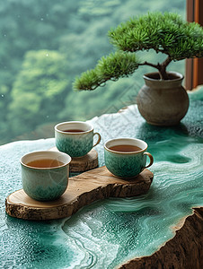 宋代风格的茶杯图片
