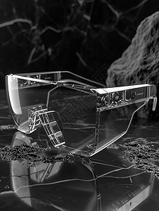 透明材质的虚拟现实眼镜图片