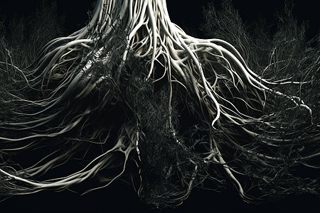 复杂缠绕的树根图片