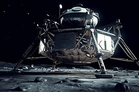 月球着陆器背景图片