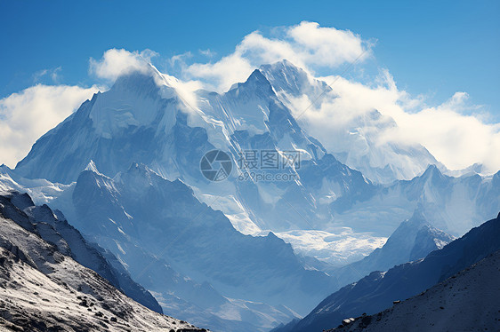 山顶上的冰雪图片