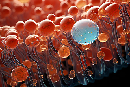 细胞膜上的水滴图片