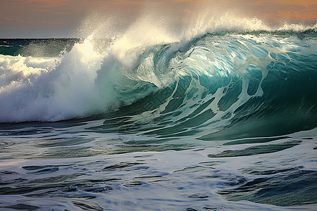 海面波涛汹涌的海浪图片