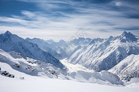 雪山雪地冰雪中的自然美景背景