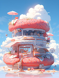 巨型甜甜圈塔楼图片