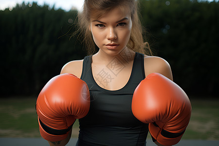 拳击女子背景图片