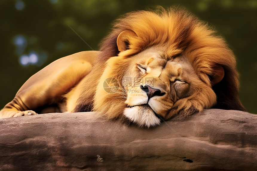 休憩中的狮子图片