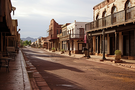 建筑小镇的房屋街道背景图片