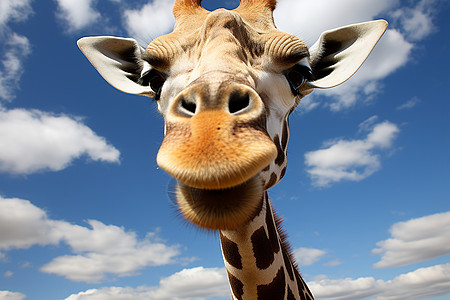 可爱的动物长颈鹿背景图片