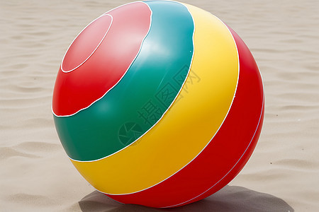 夏日沙滩彩色球（生活方式）图片