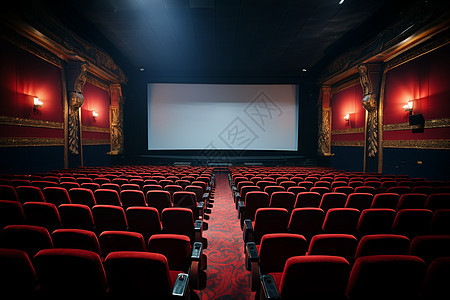 空无一人的古典剧院背景图片