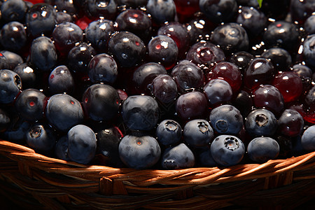天然新鲜的蓝莓水果图片