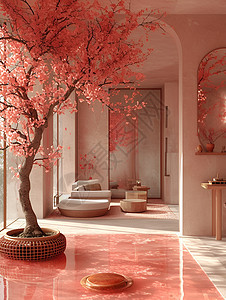粉色梦幻房间装饰图片