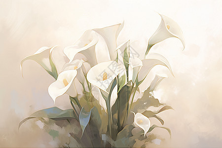 白色马蹄莲背景图片