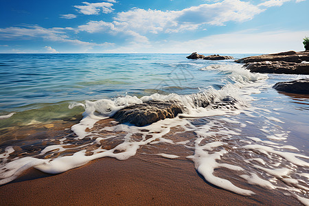 海边浪花图片