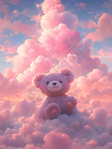 天空中的泡泡熊图片