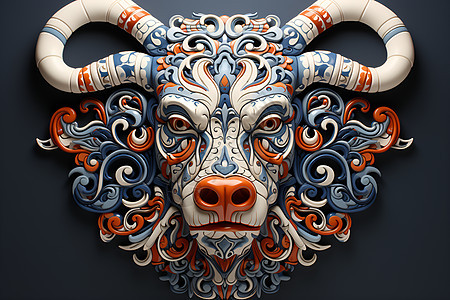 陶瓷风格的犀牛模型插图图片