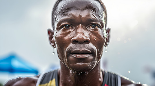 全力奔跑的马拉松运动员图片