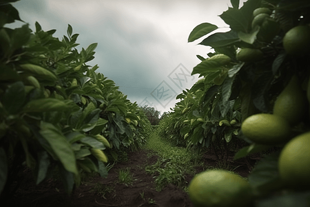 农业种植的牛油果果园图片