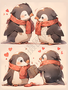 相爱的企鹅夫妇图片