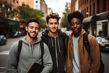 充满活力的男大学生图片