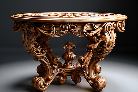 经典木雕餐桌图片