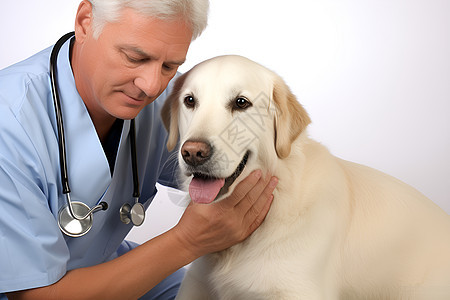 健康检查的兽医背景图片