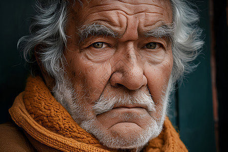 年迈皱纹的老年男性背景图片